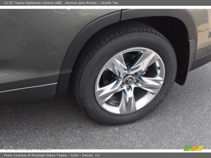 Alumina Jade Metallic / Saddle Tan 2018 Toyota Highlander Limited AWD