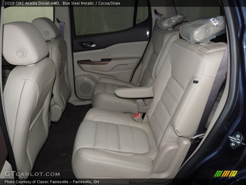 Blue Steel Metallic / Cocoa/Shale 2019 GMC Acadia Denali AWD