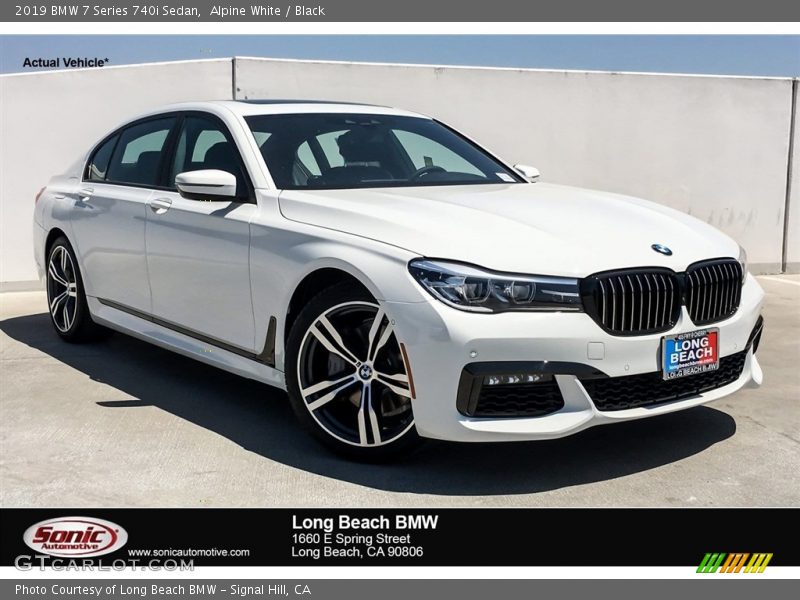 Alpine White / Black 2019 BMW 7 Series 740i Sedan