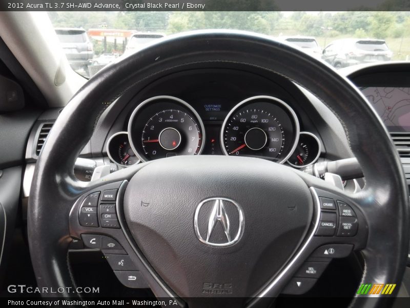 Crystal Black Pearl / Ebony 2012 Acura TL 3.7 SH-AWD Advance