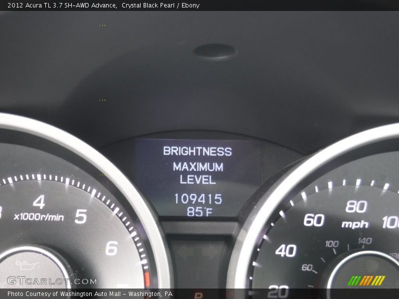 Crystal Black Pearl / Ebony 2012 Acura TL 3.7 SH-AWD Advance