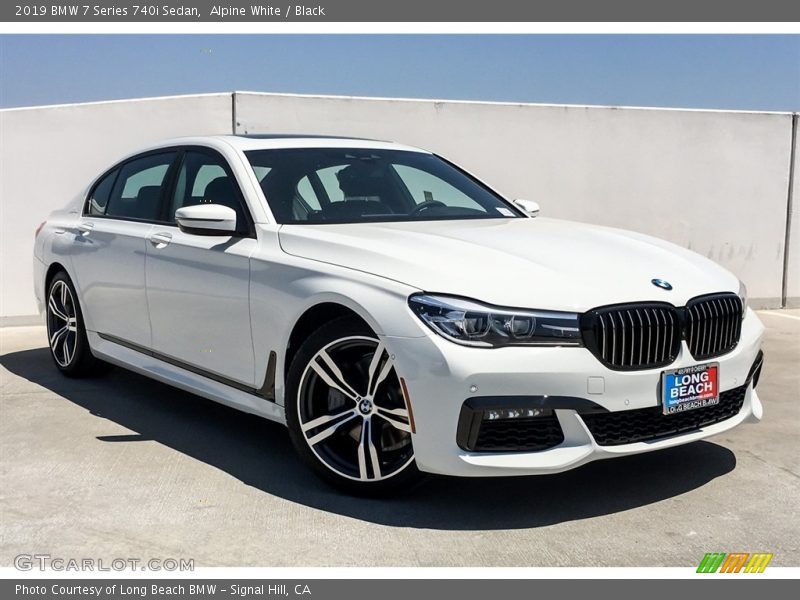 Alpine White / Black 2019 BMW 7 Series 740i Sedan