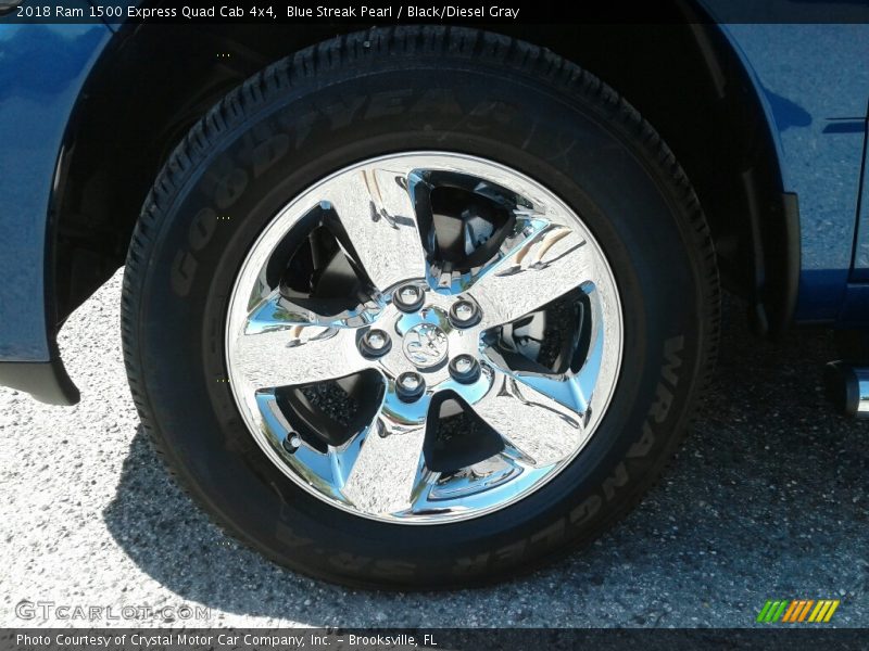 Blue Streak Pearl / Black/Diesel Gray 2018 Ram 1500 Express Quad Cab 4x4