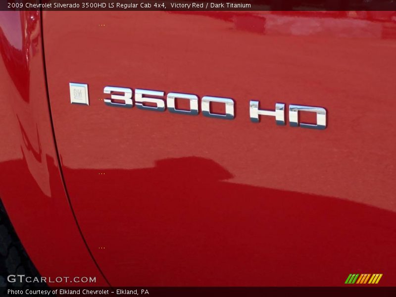 Victory Red / Dark Titanium 2009 Chevrolet Silverado 3500HD LS Regular Cab 4x4