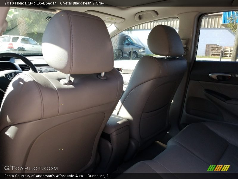 Crystal Black Pearl / Gray 2010 Honda Civic EX-L Sedan