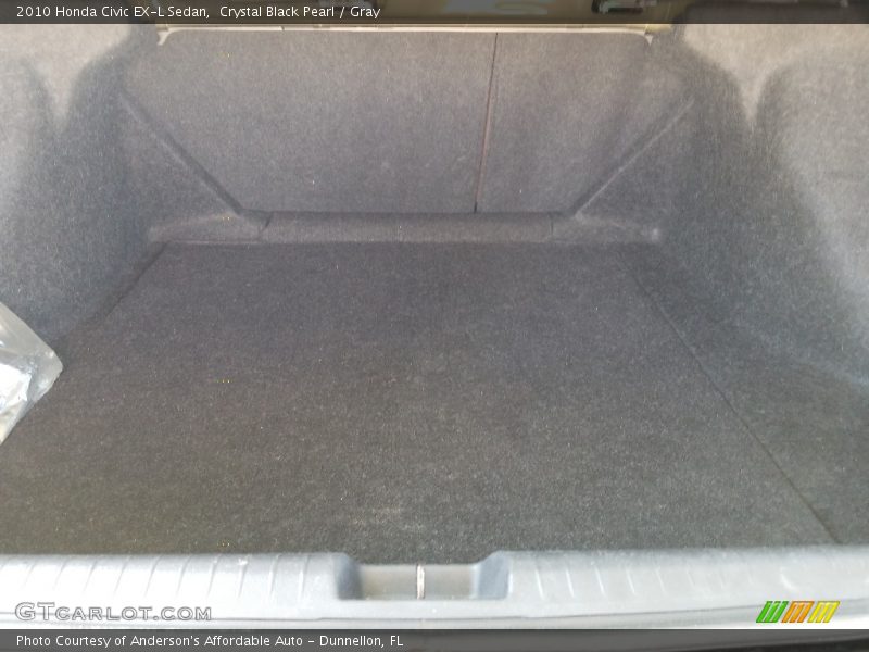 Crystal Black Pearl / Gray 2010 Honda Civic EX-L Sedan