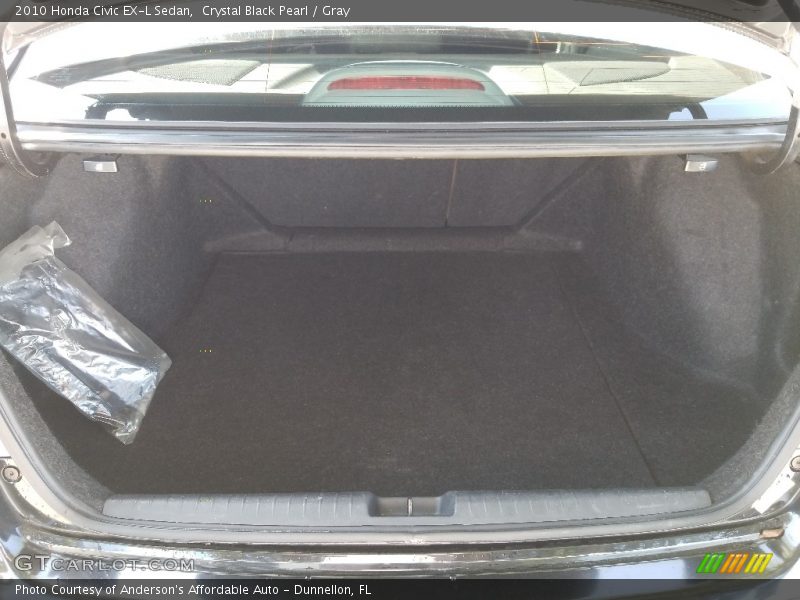 Crystal Black Pearl / Gray 2010 Honda Civic EX-L Sedan