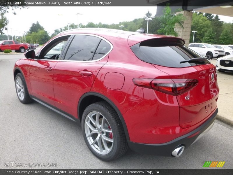 Rosso Alfa (Red) / Black/Red 2018 Alfa Romeo Stelvio Ti AWD