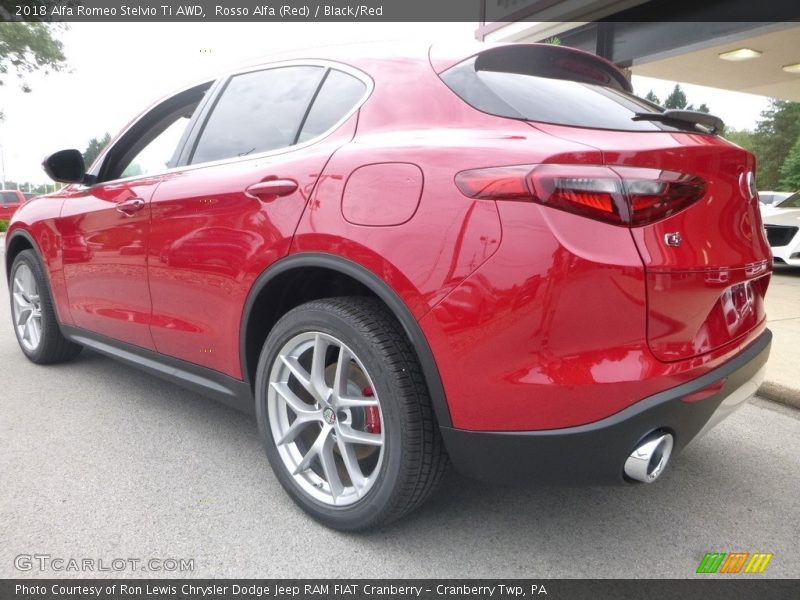 Rosso Alfa (Red) / Black/Red 2018 Alfa Romeo Stelvio Ti AWD