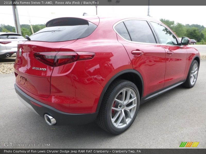 Rosso Alfa (Red) / Black/Red 2018 Alfa Romeo Stelvio Ti AWD