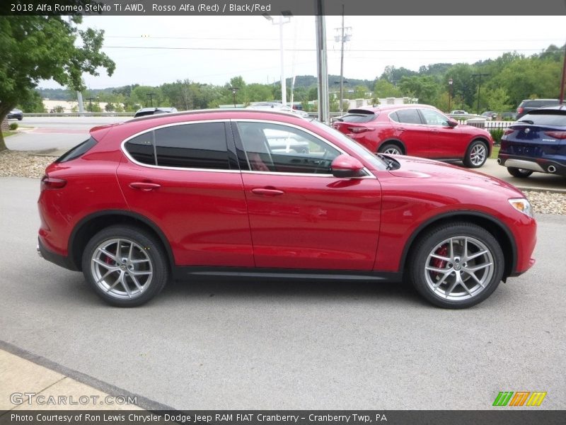 Rosso Alfa (Red) / Black/Red 2018 Alfa Romeo Stelvio Ti AWD