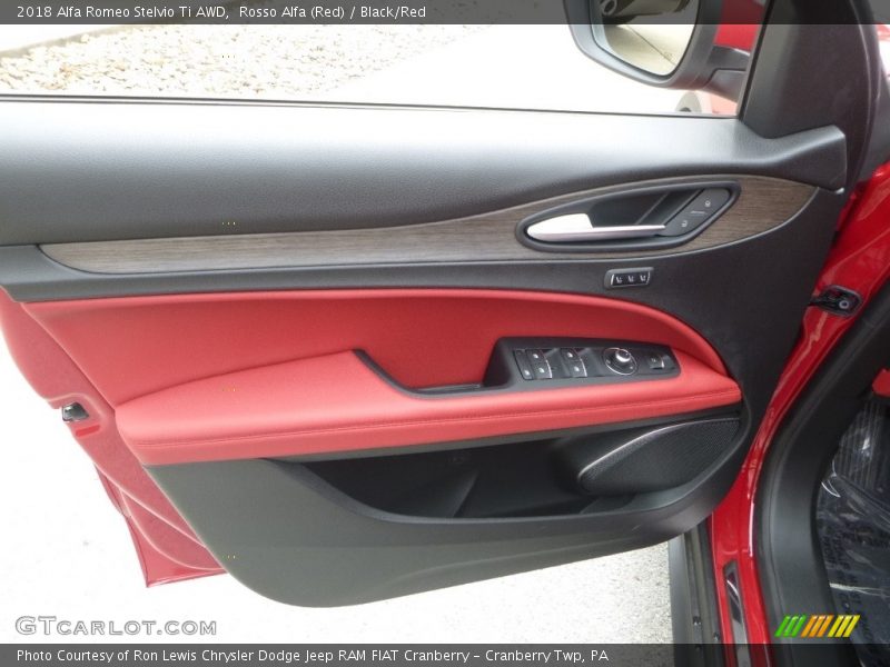 Rosso Alfa (Red) / Black/Red 2018 Alfa Romeo Stelvio Ti AWD