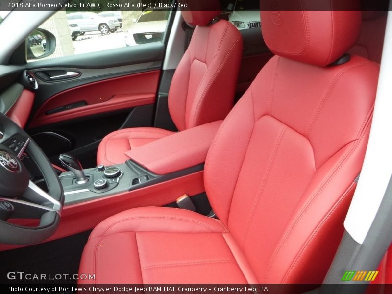 Rosso Alfa (Red) / Black/Red 2018 Alfa Romeo Stelvio Ti AWD