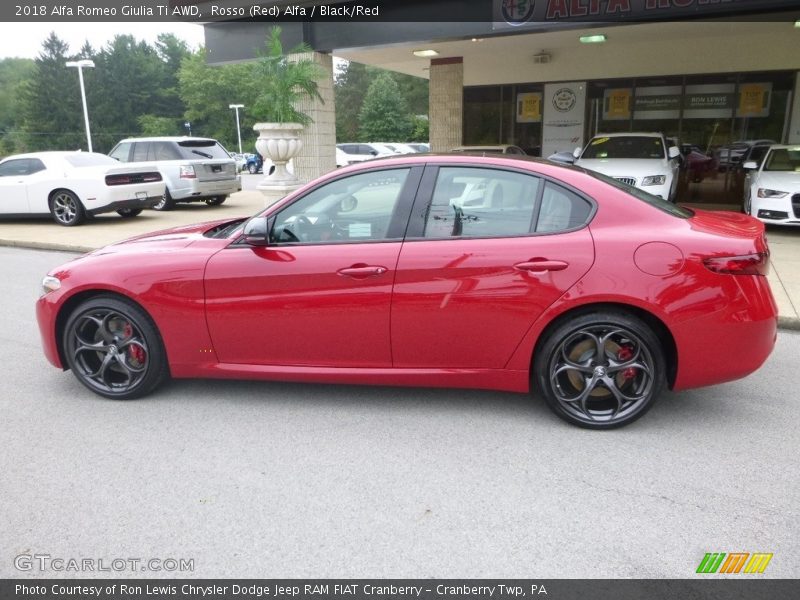 Rosso (Red) Alfa / Black/Red 2018 Alfa Romeo Giulia Ti AWD