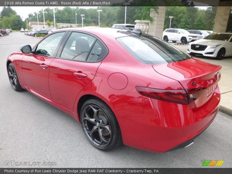 Rosso (Red) Alfa / Black/Red 2018 Alfa Romeo Giulia Ti AWD