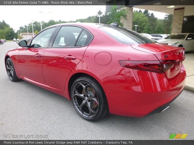 Rosso (Red) Alfa / Black/Red 2018 Alfa Romeo Giulia Ti AWD