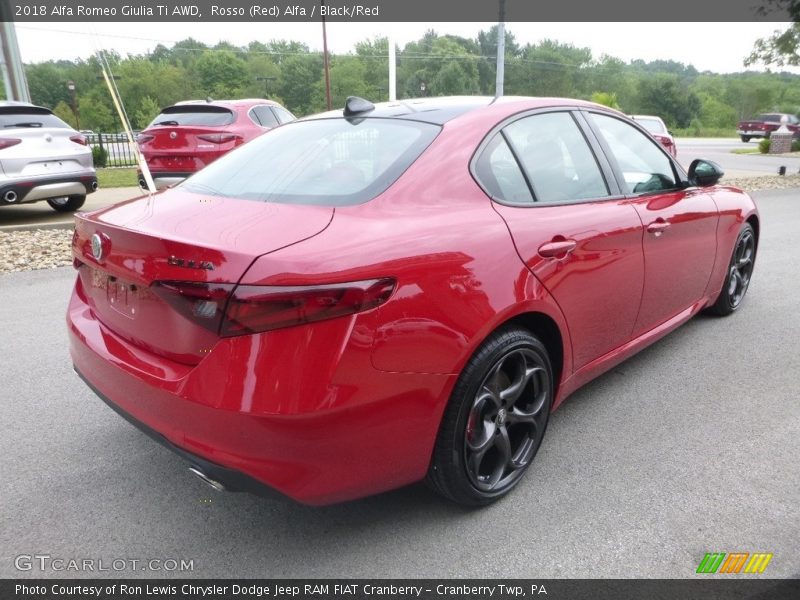 Rosso (Red) Alfa / Black/Red 2018 Alfa Romeo Giulia Ti AWD