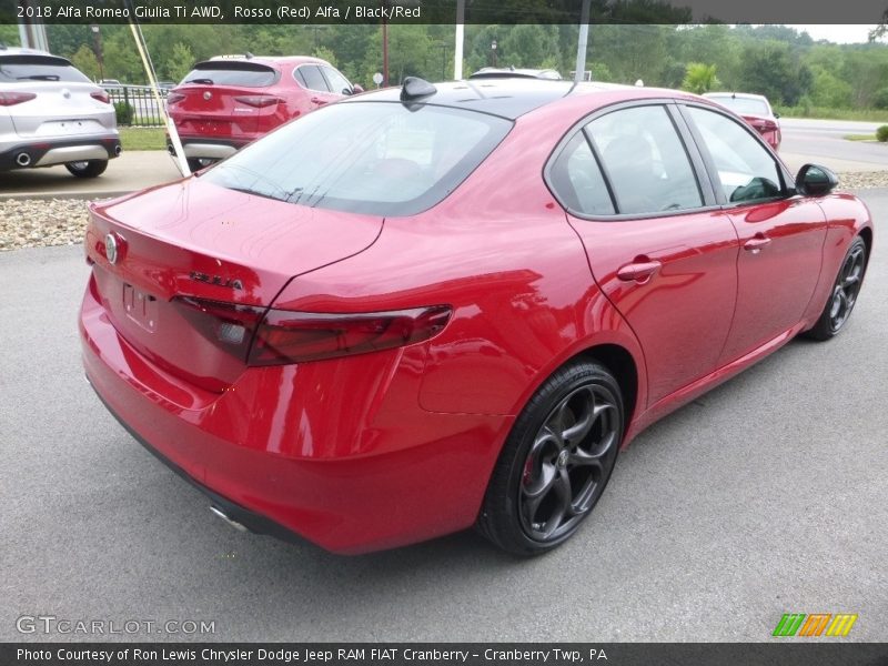 Rosso (Red) Alfa / Black/Red 2018 Alfa Romeo Giulia Ti AWD