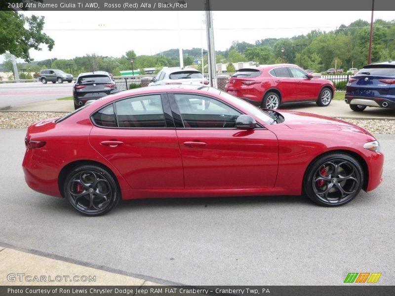 Rosso (Red) Alfa / Black/Red 2018 Alfa Romeo Giulia Ti AWD
