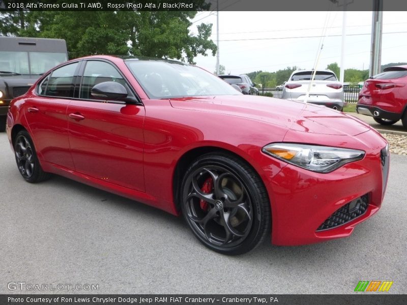Rosso (Red) Alfa / Black/Red 2018 Alfa Romeo Giulia Ti AWD