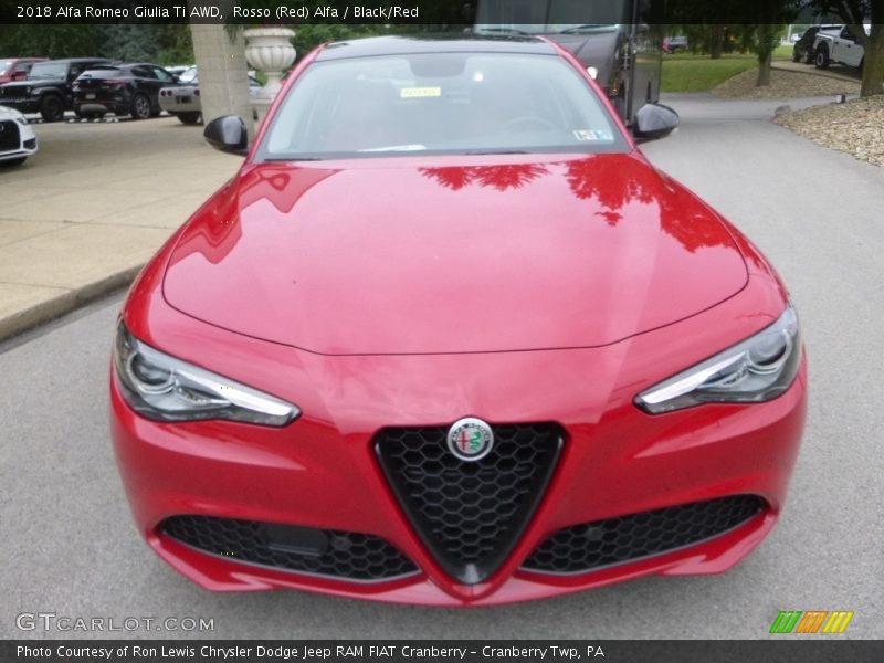 Rosso (Red) Alfa / Black/Red 2018 Alfa Romeo Giulia Ti AWD