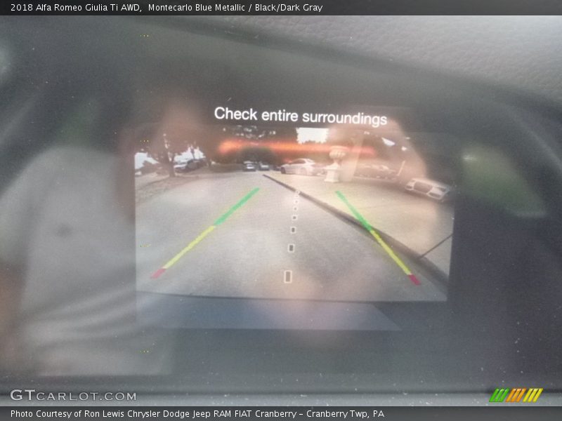 Montecarlo Blue Metallic / Black/Dark Gray 2018 Alfa Romeo Giulia Ti AWD