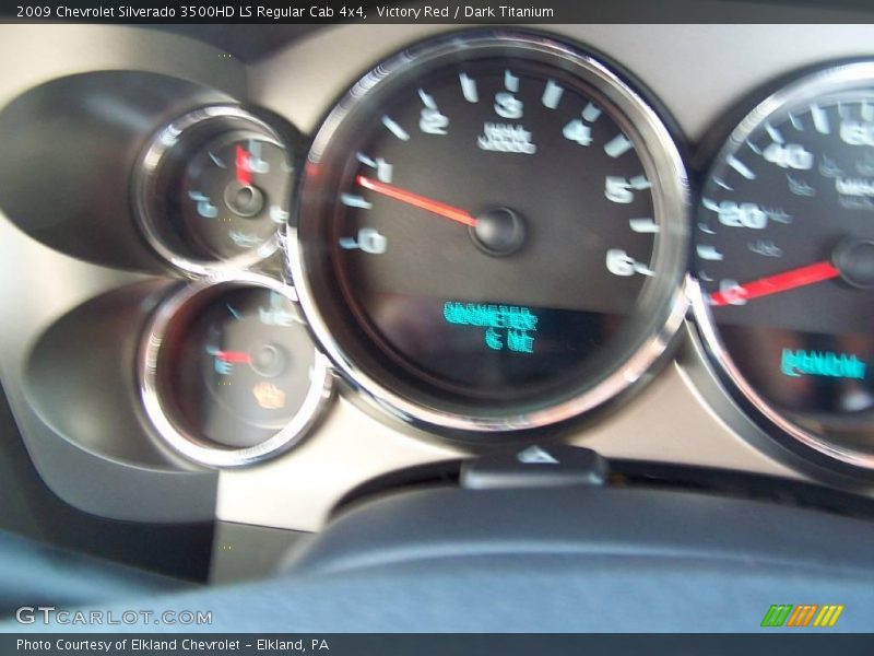 Victory Red / Dark Titanium 2009 Chevrolet Silverado 3500HD LS Regular Cab 4x4