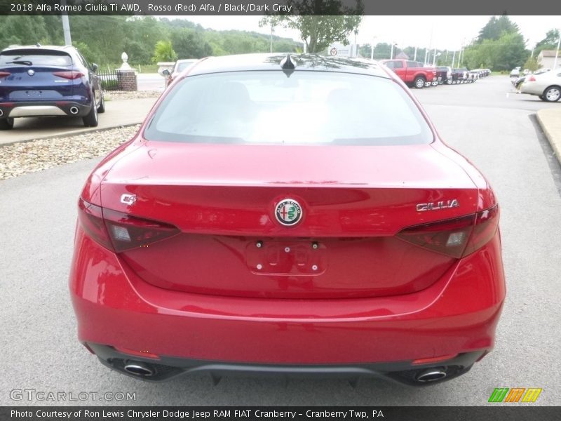Rosso (Red) Alfa / Black/Dark Gray 2018 Alfa Romeo Giulia Ti AWD