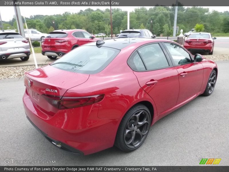 Rosso (Red) Alfa / Black/Dark Gray 2018 Alfa Romeo Giulia Ti AWD