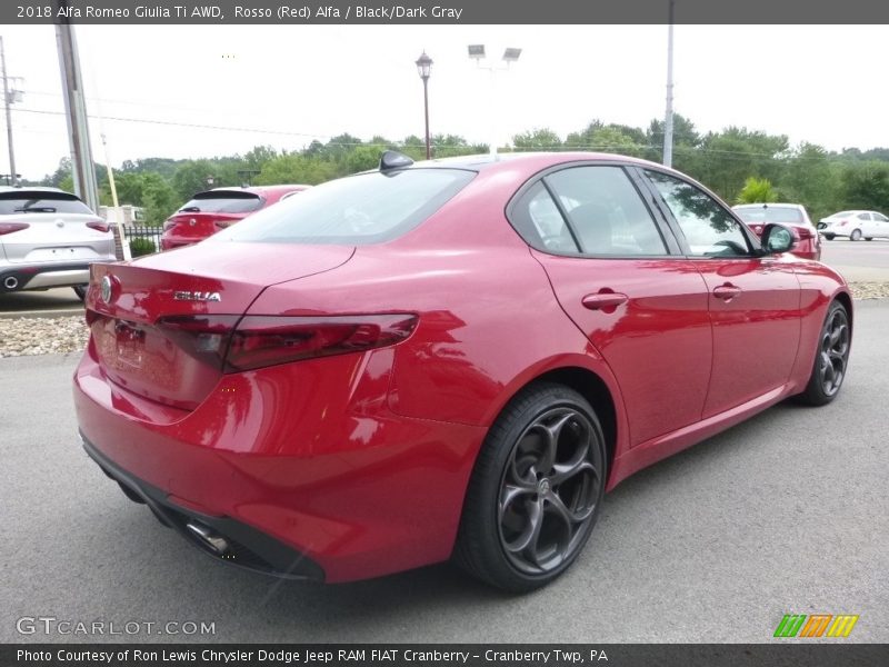 Rosso (Red) Alfa / Black/Dark Gray 2018 Alfa Romeo Giulia Ti AWD