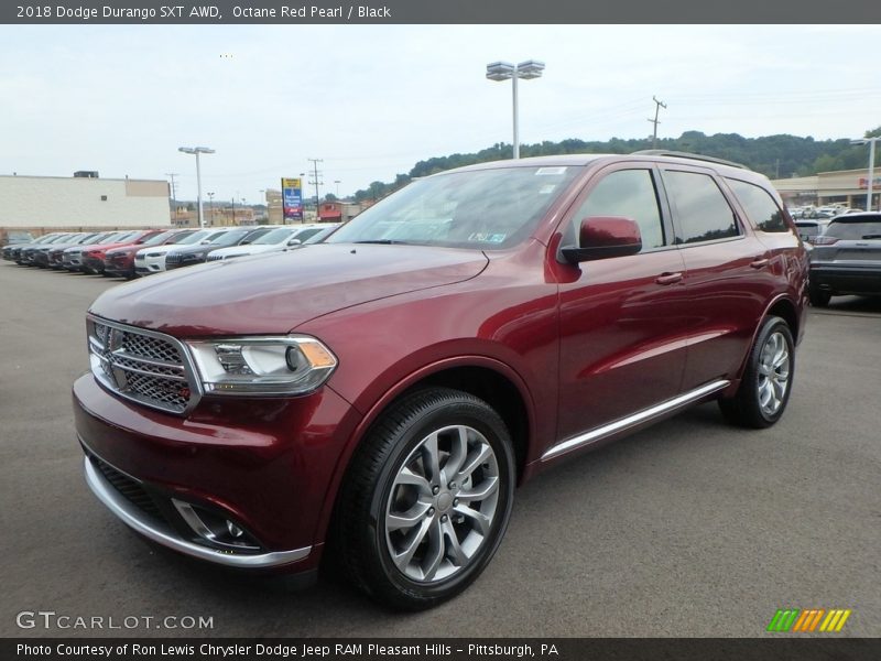 Octane Red Pearl / Black 2018 Dodge Durango SXT AWD
