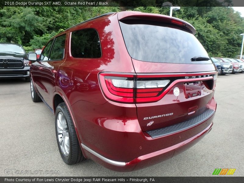 Octane Red Pearl / Black 2018 Dodge Durango SXT AWD