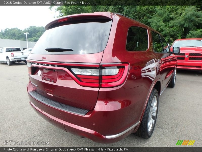 Octane Red Pearl / Black 2018 Dodge Durango SXT AWD