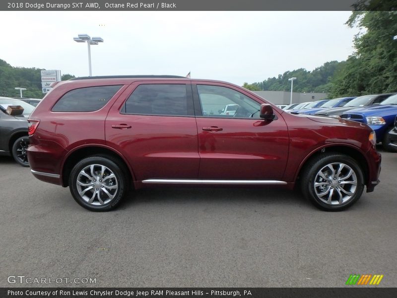 Octane Red Pearl / Black 2018 Dodge Durango SXT AWD