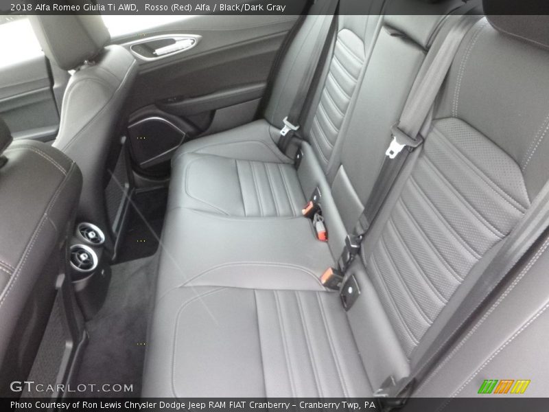 Rosso (Red) Alfa / Black/Dark Gray 2018 Alfa Romeo Giulia Ti AWD