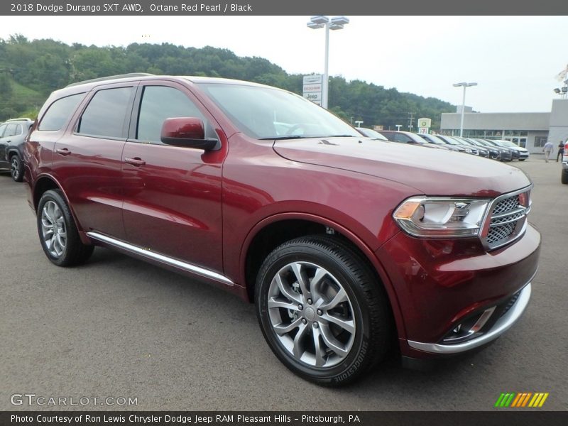 Octane Red Pearl / Black 2018 Dodge Durango SXT AWD