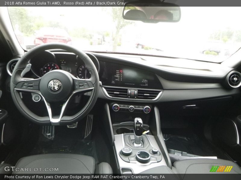 Rosso (Red) Alfa / Black/Dark Gray 2018 Alfa Romeo Giulia Ti AWD