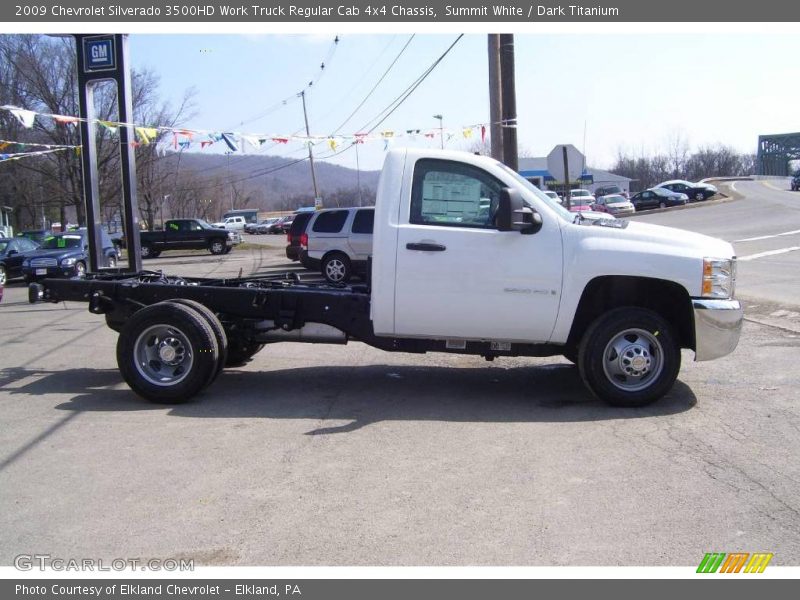 Summit White / Dark Titanium 2009 Chevrolet Silverado 3500HD Work Truck Regular Cab 4x4 Chassis