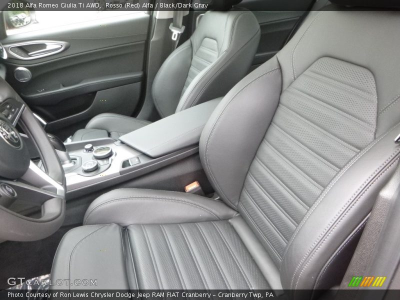 Rosso (Red) Alfa / Black/Dark Gray 2018 Alfa Romeo Giulia Ti AWD