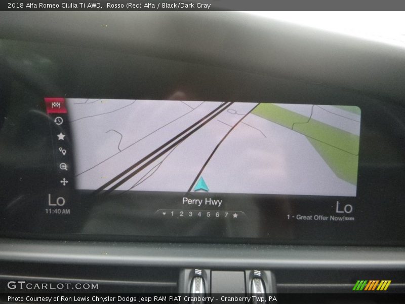 Rosso (Red) Alfa / Black/Dark Gray 2018 Alfa Romeo Giulia Ti AWD
