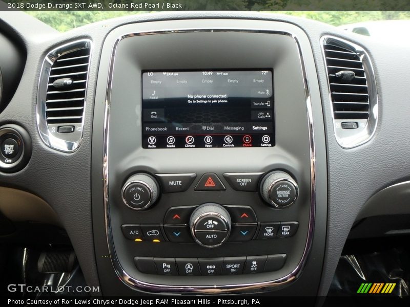 Octane Red Pearl / Black 2018 Dodge Durango SXT AWD