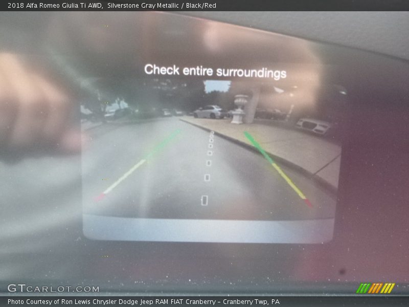 Silverstone Gray Metallic / Black/Red 2018 Alfa Romeo Giulia Ti AWD