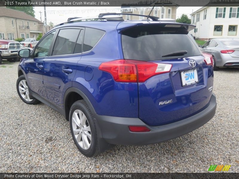 Blue Crush Metallic / Black 2015 Toyota RAV4 Limited AWD