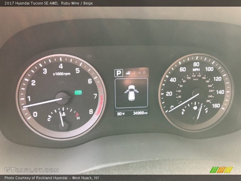 Ruby Wine / Beige 2017 Hyundai Tucson SE AWD