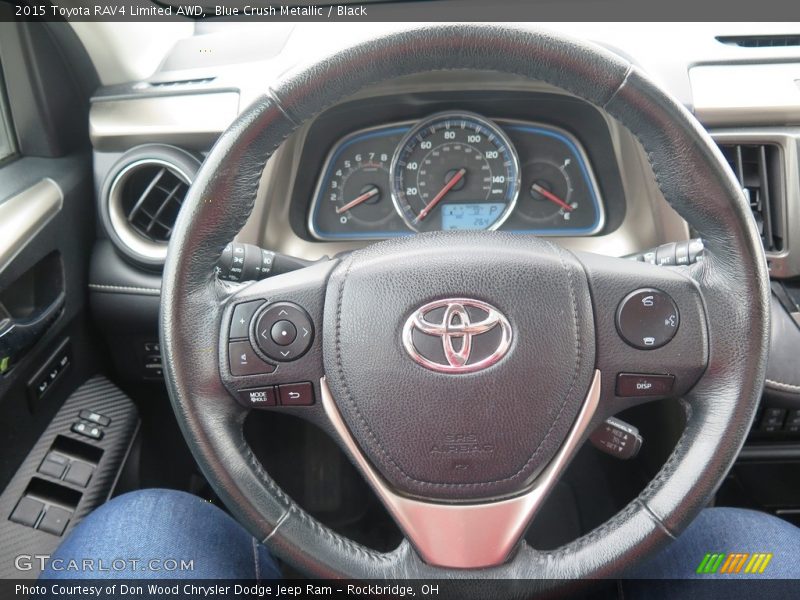 Blue Crush Metallic / Black 2015 Toyota RAV4 Limited AWD
