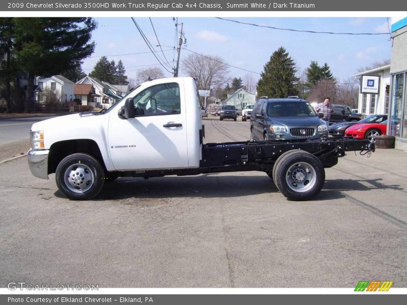 Summit White / Dark Titanium 2009 Chevrolet Silverado 3500HD Work Truck Regular Cab 4x4 Chassis