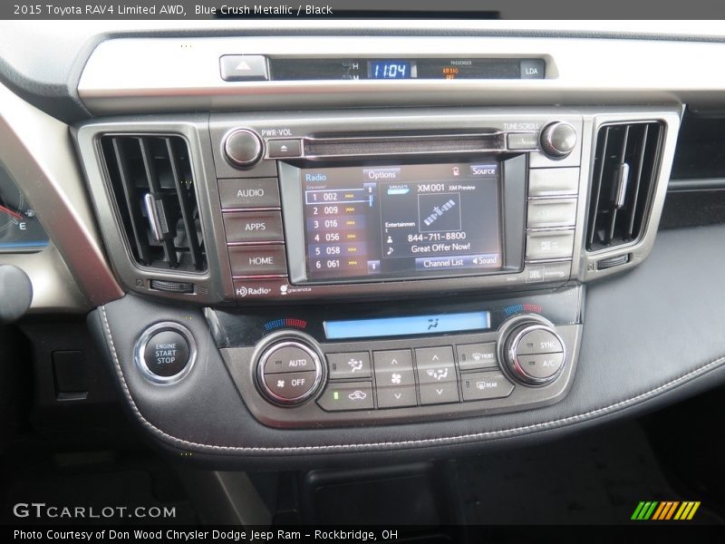 Blue Crush Metallic / Black 2015 Toyota RAV4 Limited AWD