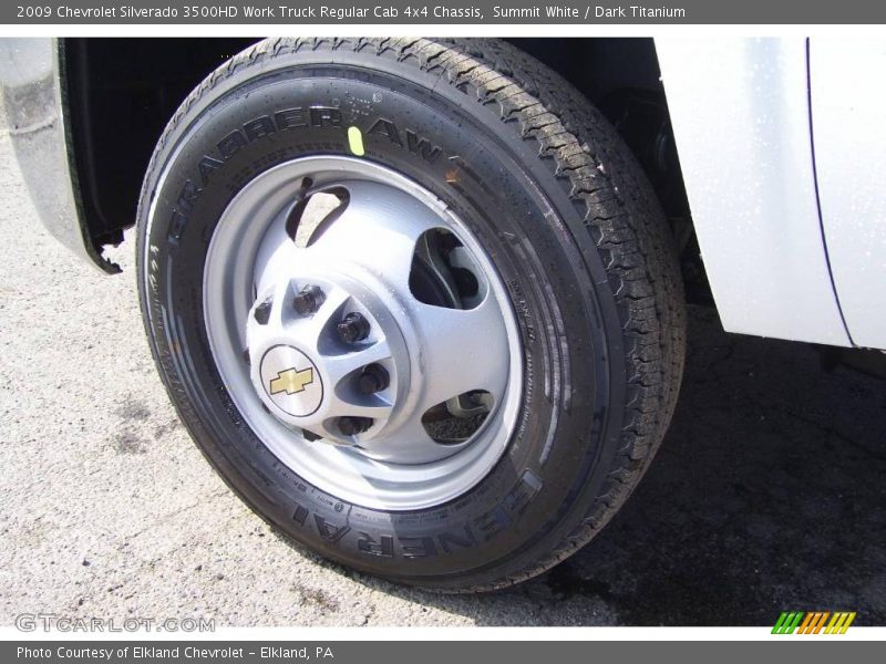 Summit White / Dark Titanium 2009 Chevrolet Silverado 3500HD Work Truck Regular Cab 4x4 Chassis