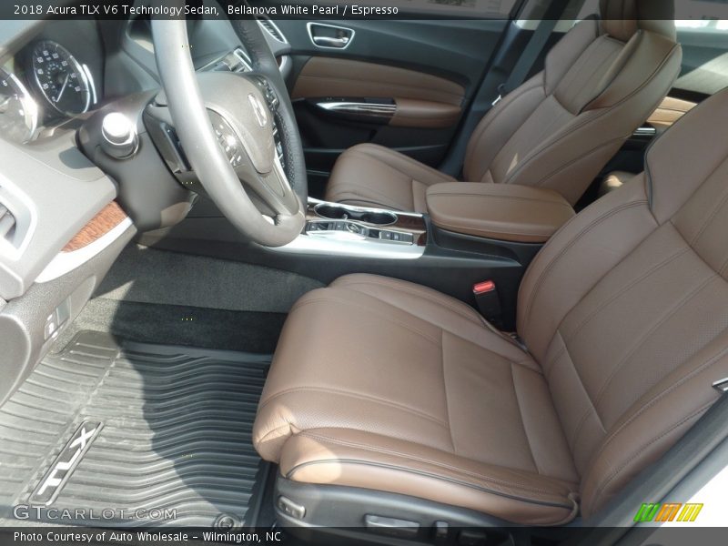 Bellanova White Pearl / Espresso 2018 Acura TLX V6 Technology Sedan