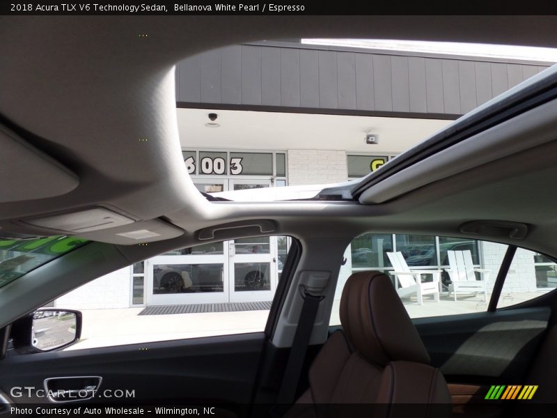 Bellanova White Pearl / Espresso 2018 Acura TLX V6 Technology Sedan